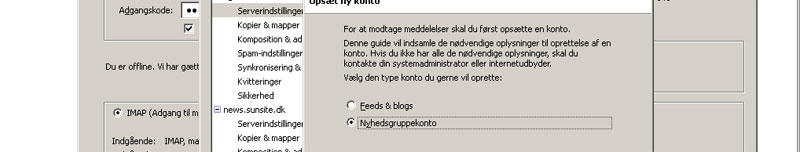 ops�tning af news