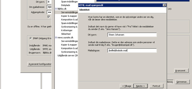 ops�tning af news