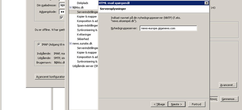 ops�tning af news