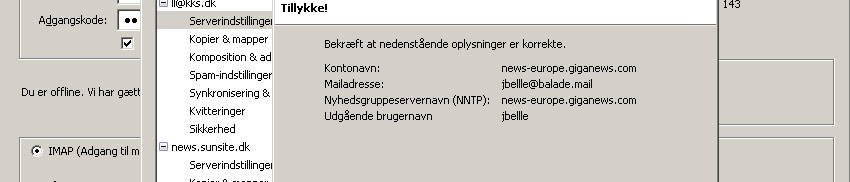 ops�tning af news