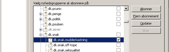 ops�tning af news